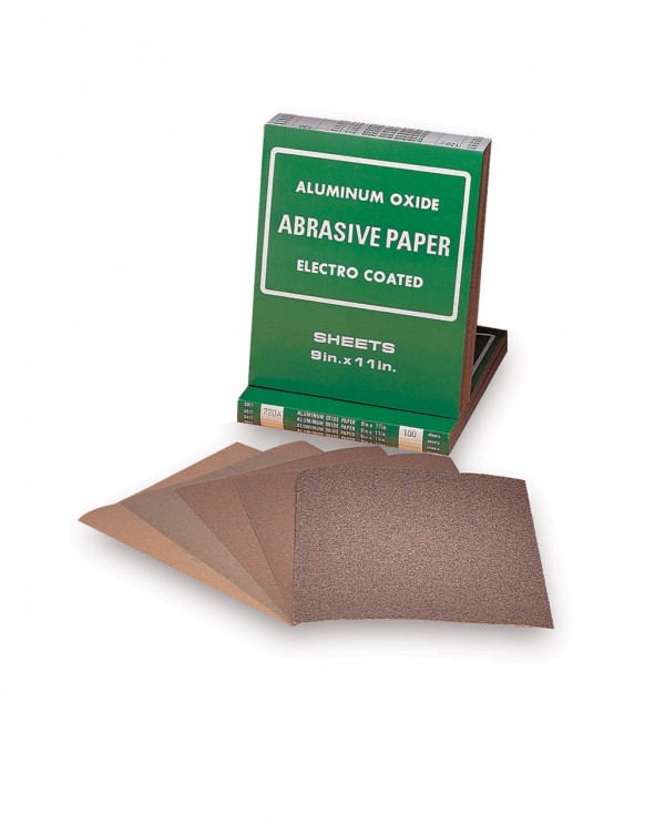 9 x 11 Aluminum Oxide Paper D Weight , 9 x 11 Sheets , Abrasives